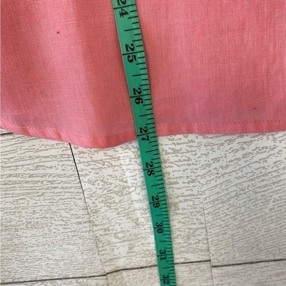 J.Jill 100% linen salmon color button down top blouse Mp - Picture 7 of 15